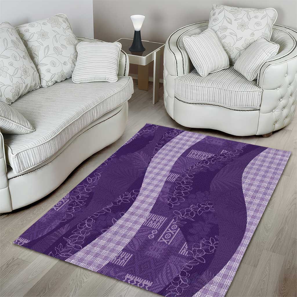 Polynesian Tribal Pattern Patchwork Picturesque Area Rug Deep Violet LT7 - Polynesian Pride