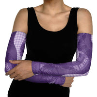 Polynesian Tribal Pattern Patchwork Picturesque Arm Sleeves Deep Violet LT7 - Polynesian Pride