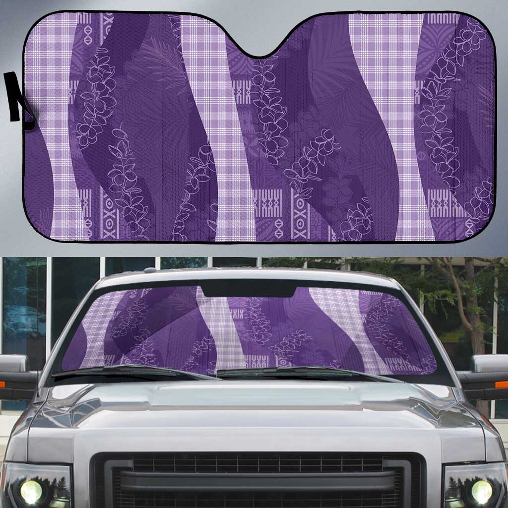 Polynesian Tribal Pattern Patchwork Picturesque Auto Sun Shade Deep Violet LT7 Violet - Polynesian Pride