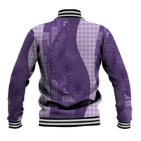 Polynesian Tribal Pattern Patchwork Picturesque Baseball Jacket Deep Violet LT7 - Polynesian Pride