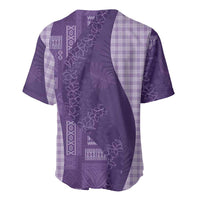 Polynesian Tribal Pattern Patchwork Picturesque Baseball Jersey Deep Violet LT7 - Polynesian Pride