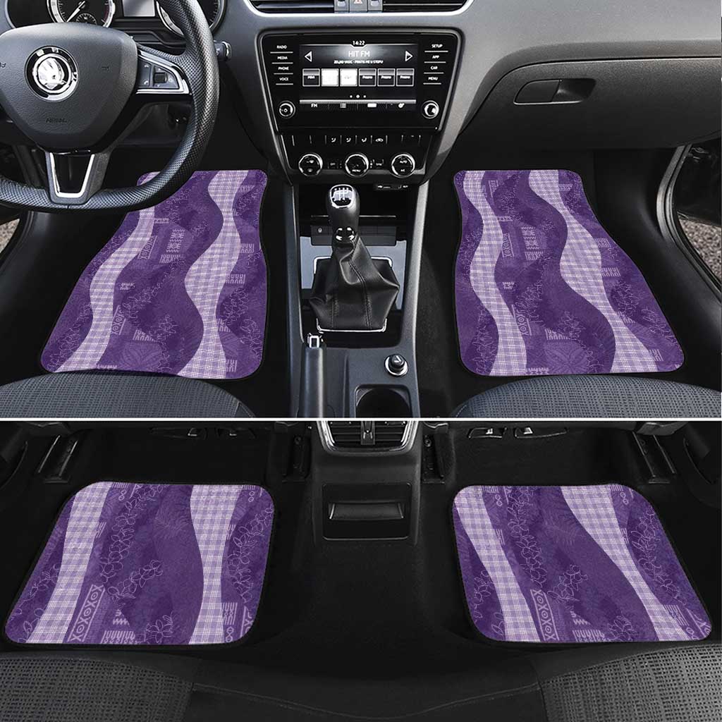 Polynesian Tribal Pattern Patchwork Picturesque Car Mats Deep Violet LT7 Set 4pcs Violet - Polynesian Pride