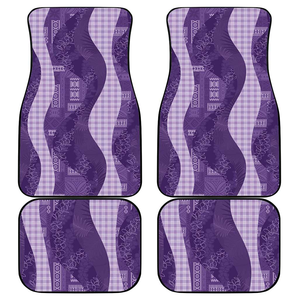 Polynesian Tribal Pattern Patchwork Picturesque Car Mats Deep Violet LT7 - Polynesian Pride