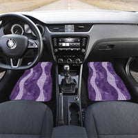 Polynesian Tribal Pattern Patchwork Picturesque Car Mats Deep Violet LT7 Set 2pcs - Front Violet - Polynesian Pride