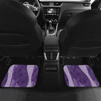 Polynesian Tribal Pattern Patchwork Picturesque Car Mats Deep Violet LT7 Set 2pcs - Back Violet - Polynesian Pride