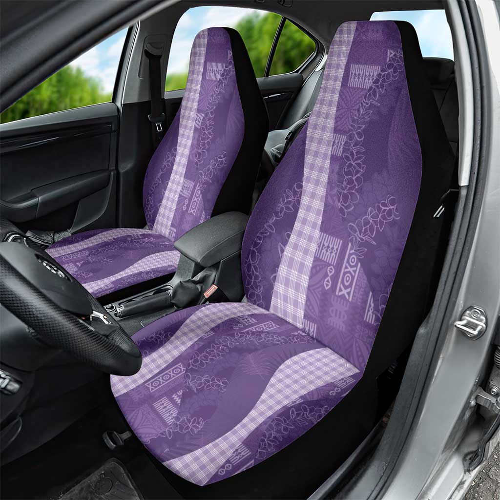 Polynesian Tribal Pattern Patchwork Picturesque Car Seat Cover Deep Violet LT7 - Polynesian Pride
