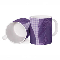 Polynesian Tribal Pattern Patchwork Picturesque Ceramic Mug Deep Violet LT7 - Polynesian Pride