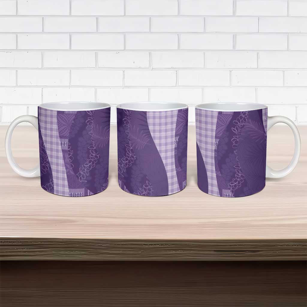 Polynesian Tribal Pattern Patchwork Picturesque Ceramic Mug Deep Violet LT7 - Polynesian Pride