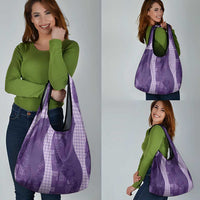 Polynesian Tribal Pattern Patchwork Picturesque Grocery Bag Deep Violet LT7 - Polynesian Pride