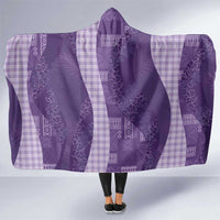 Polynesian Tribal Pattern Patchwork Picturesque Hooded Blanket Deep Violet LT7 One Size Violet - Polynesian Pride