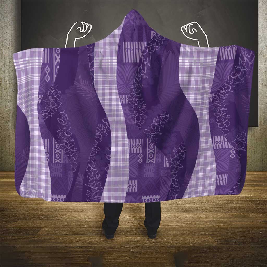 Polynesian Tribal Pattern Patchwork Picturesque Hooded Blanket Deep Violet LT7 - Polynesian Pride