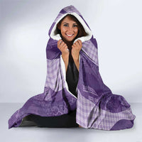 Polynesian Tribal Pattern Patchwork Picturesque Hooded Blanket Deep Violet LT7 - Polynesian Pride