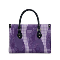 Polynesian Tribal Pattern Patchwork Picturesque Leather Bag Deep Violet LT7 - Polynesian Pride