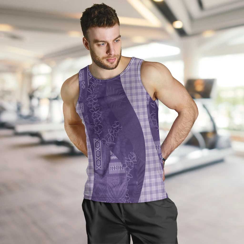Polynesian Tribal Pattern Patchwork Picturesque Men Tank Top Deep Violet LT7 Violet - Polynesian Pride