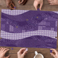 Polynesian Tribal Pattern Patchwork Picturesque Puzzle Deep Violet LT7 - Polynesian Pride