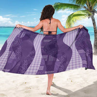 Polynesian Tribal Pattern Patchwork Picturesque Sarong Deep Violet LT7 - Polynesian Pride
