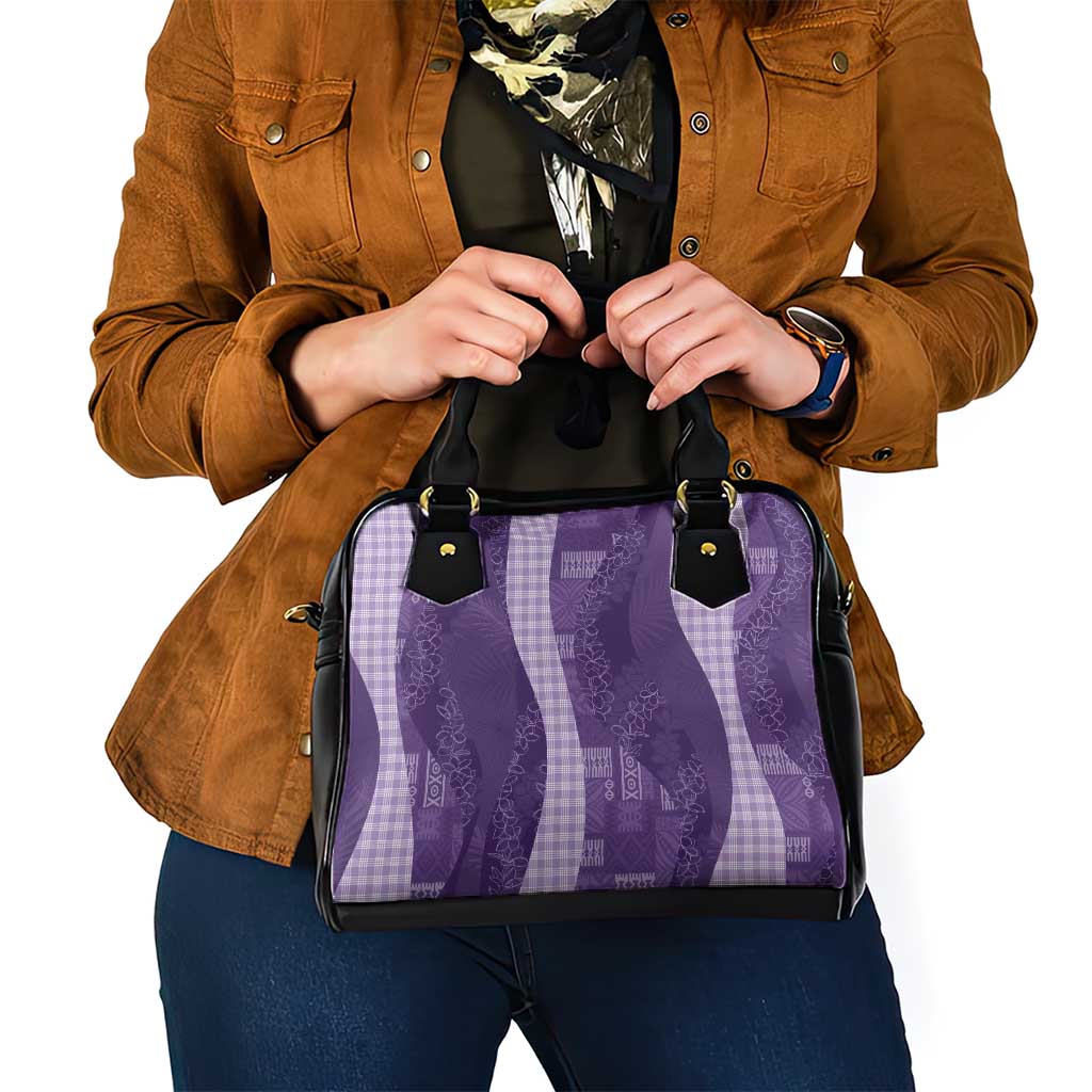 Polynesian Tribal Pattern Patchwork Picturesque Shoulder Handbag Deep Violet LT7 - Polynesian Pride