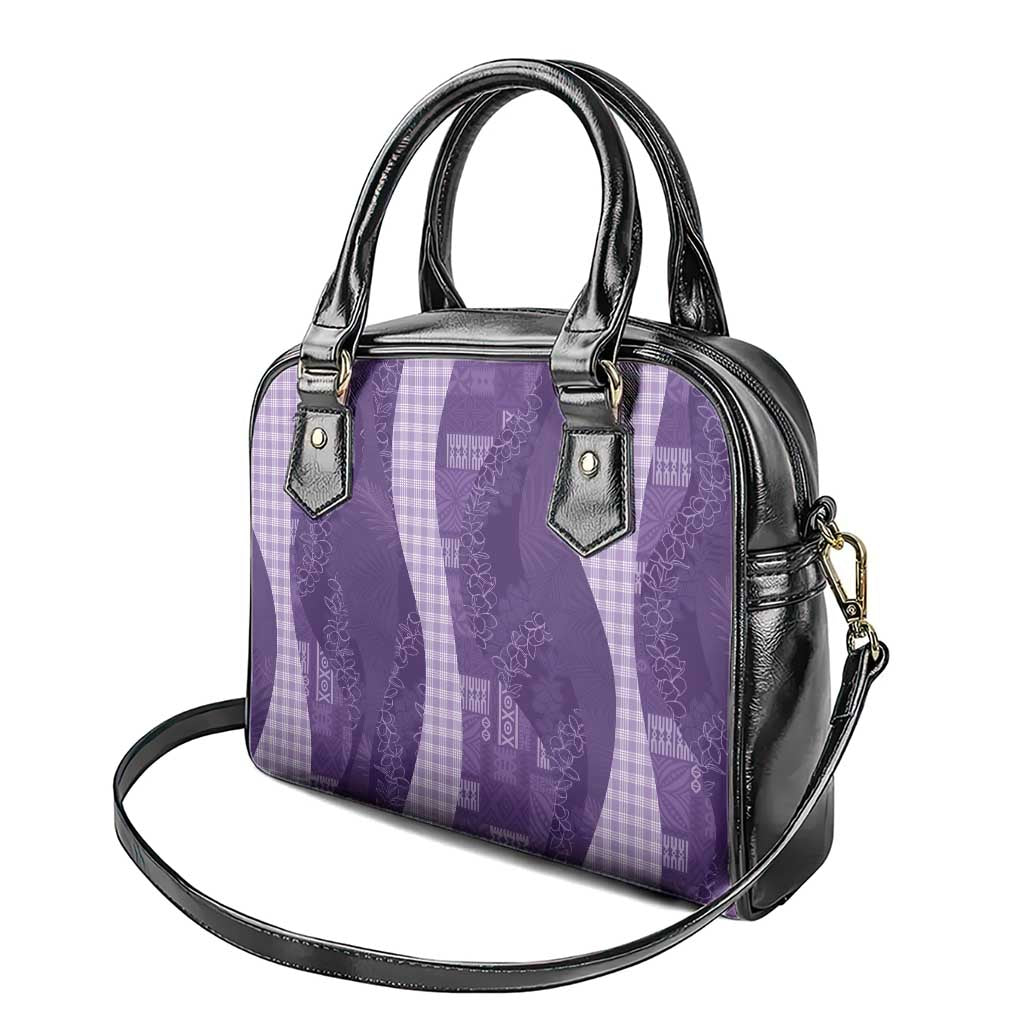 Polynesian Tribal Pattern Patchwork Picturesque Shoulder Handbag Deep Violet LT7 - Polynesian Pride