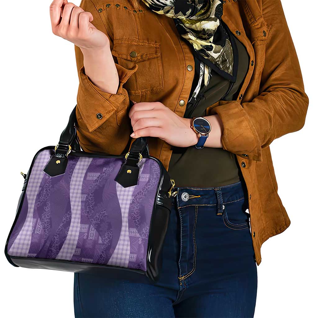 Polynesian Tribal Pattern Patchwork Picturesque Shoulder Handbag Deep Violet LT7 - Polynesian Pride