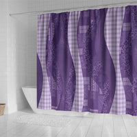 Polynesian Tribal Pattern Patchwork Picturesque Shower Curtain Deep Violet LT7 - Polynesian Pride
