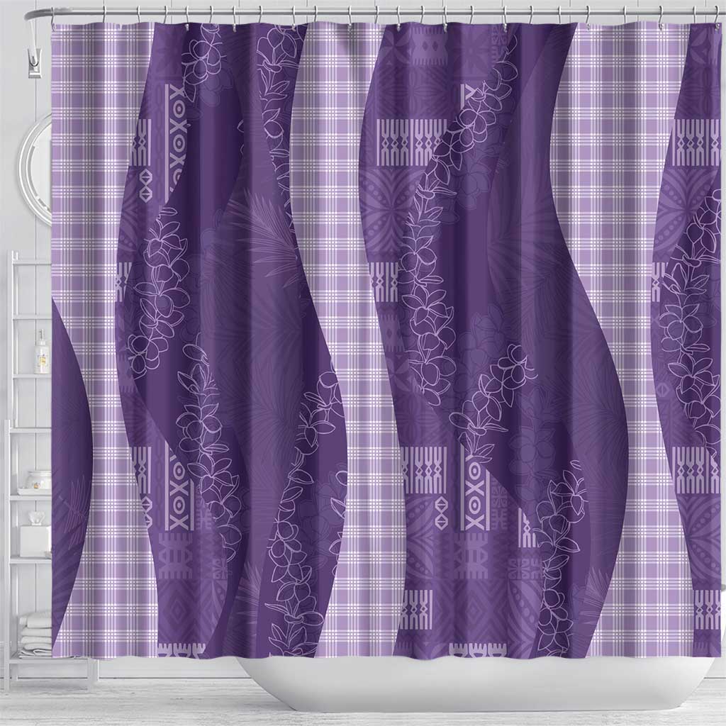 Polynesian Tribal Pattern Patchwork Picturesque Shower Curtain Deep Violet LT7 - Polynesian Pride