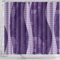 Polynesian Tribal Pattern Patchwork Picturesque Shower Curtain Deep Violet LT7 - Polynesian Pride
