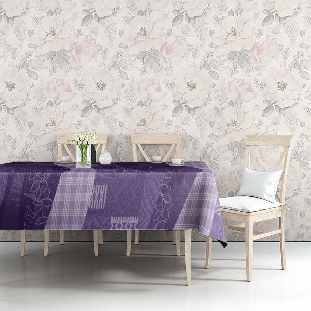 Polynesian Tribal Pattern Patchwork Picturesque Tablecloth Deep Violet LT7 - Polynesian Pride