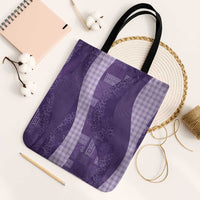 Polynesian Tribal Pattern Patchwork Picturesque Tote Bag Deep Violet LT7 Black Strap One Size Violet - Polynesian Pride