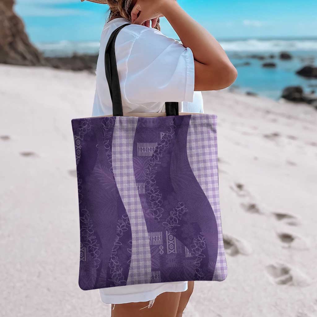 Polynesian Tribal Pattern Patchwork Picturesque Tote Bag Deep Violet LT7 - Polynesian Pride