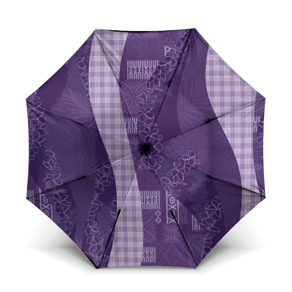 Polynesian Tribal Pattern Patchwork Picturesque Umbrella Deep Violet LT7 One Size Folded 11.42 inch Opened Diameter 37.4 inch Violet - Polynesian Pride