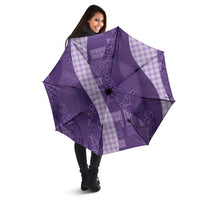 Polynesian Tribal Pattern Patchwork Picturesque Umbrella Deep Violet LT7 - Polynesian Pride
