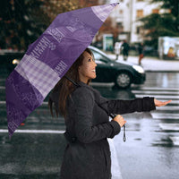 Polynesian Tribal Pattern Patchwork Picturesque Umbrella Deep Violet LT7 - Polynesian Pride