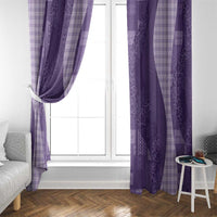 Polynesian Tribal Pattern Patchwork Picturesque Window Curtain Deep Violet LT7 - Polynesian Pride