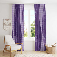 Polynesian Tribal Pattern Patchwork Picturesque Window Curtain Deep Violet LT7 - Polynesian Pride