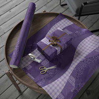 Polynesian Tribal Pattern Patchwork Picturesque Wrapping Paper Deep Violet LT7 - Polynesian Pride