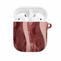 Polynesian Tribal Pattern Patchwork Picturesque AirPods Case Crimson LT7 Crimson - Polynesian Pride