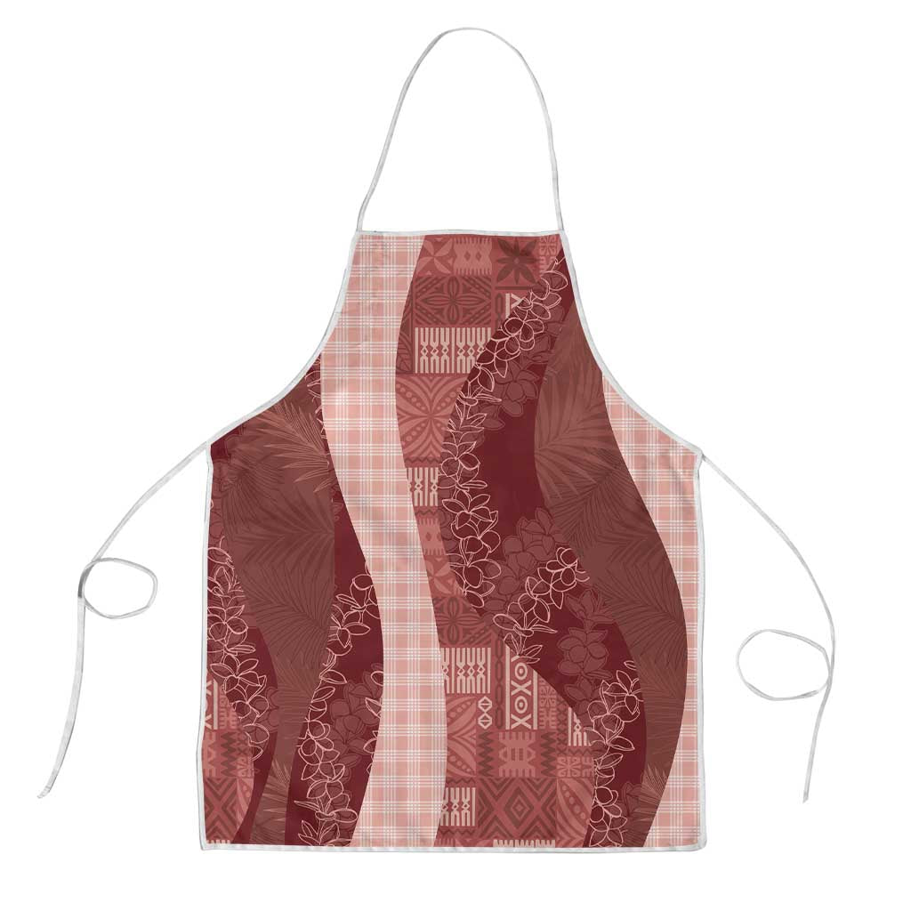 Polynesian Tribal Pattern Patchwork Picturesque Apron Crimson LT7 Crimson - Polynesian Pride