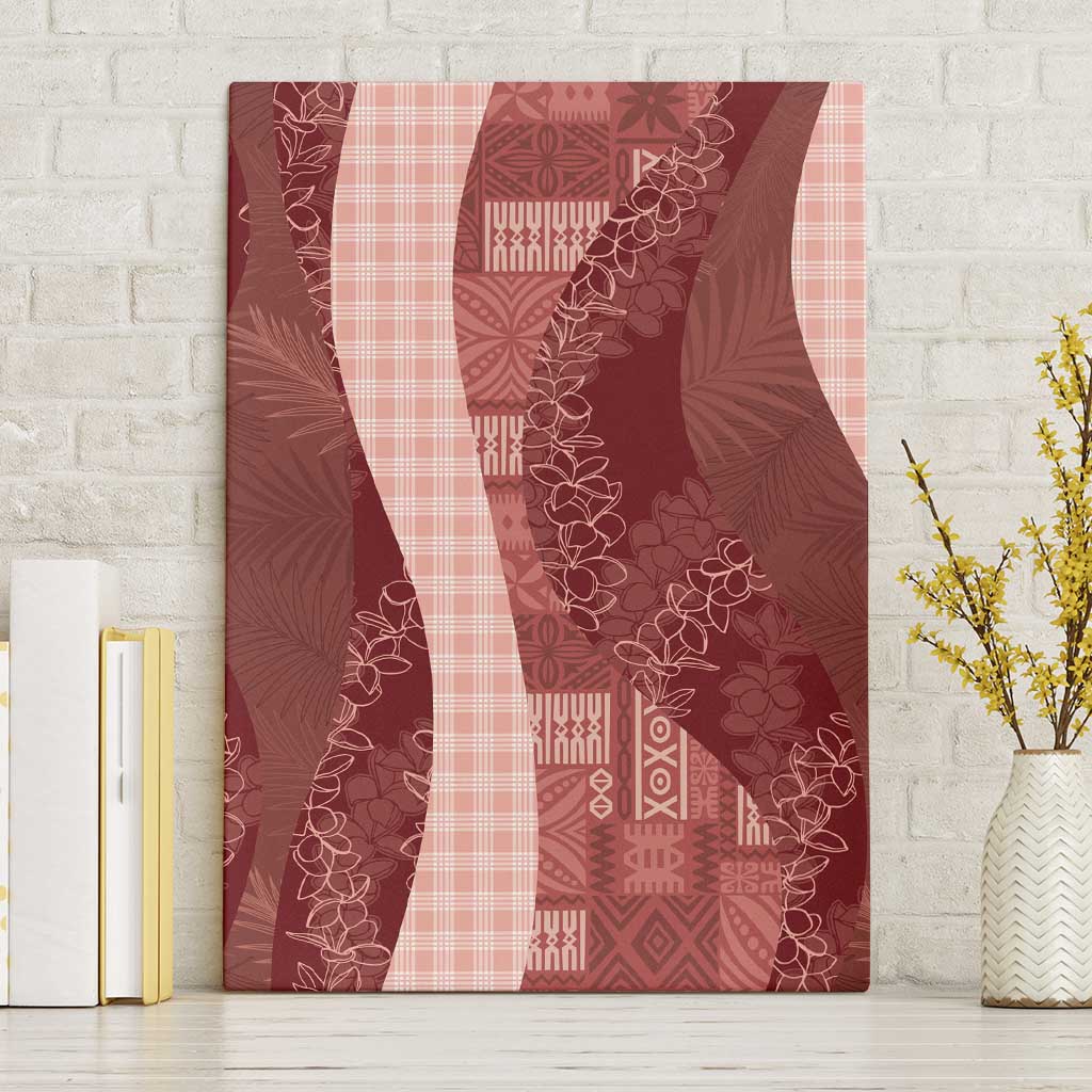 Polynesian Tribal Pattern Patchwork Picturesque Canvas Wall Art Crimson LT7 Without Frame Crimson - Polynesian Pride
