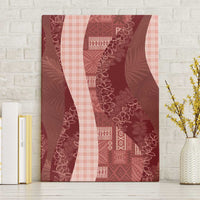 Polynesian Tribal Pattern Patchwork Picturesque Canvas Wall Art Crimson LT7 Without Frame Crimson - Polynesian Pride