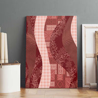 Polynesian Tribal Pattern Patchwork Picturesque Canvas Wall Art Crimson LT7 - Polynesian Pride
