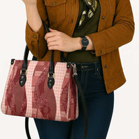 Polynesian Tribal Pattern Patchwork Picturesque Leather Bag Crimson LT7 - Polynesian Pride