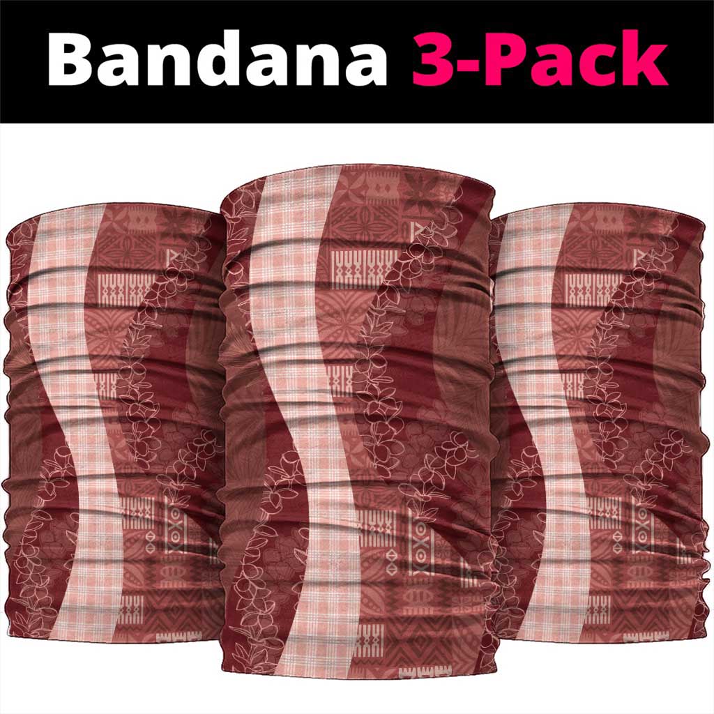 Polynesian Tribal Pattern Patchwork Picturesque Neck Gaiter Crimson LT7 package One Size: 25*50cm Crimson - Polynesian Pride