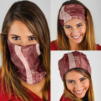 Polynesian Tribal Pattern Patchwork Picturesque Neck Gaiter Crimson LT7 - Polynesian Pride