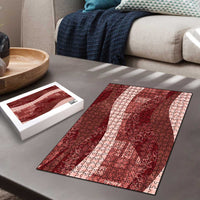 Polynesian Tribal Pattern Patchwork Picturesque Puzzle Crimson LT7 - Polynesian Pride