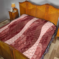 Polynesian Tribal Pattern Patchwork Picturesque Quilt Crimson LT7 - Polynesian Pride