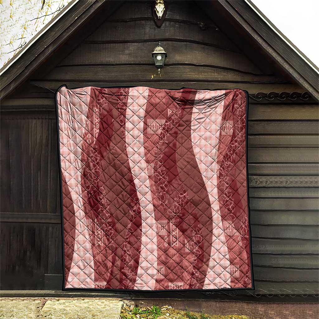 Polynesian Tribal Pattern Patchwork Picturesque Quilt Crimson LT7 - Polynesian Pride