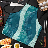 Polynesian Tribal Pattern Patchwork Picturesque Apron Oceanic LT7 Blue - Polynesian Pride
