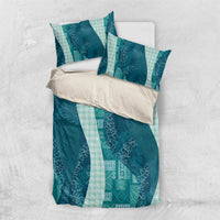 Polynesian Tribal Pattern Patchwork Picturesque Bedding Set Oceanic LT7 US Twin 172cm x 218cm Blue - Polynesian Pride