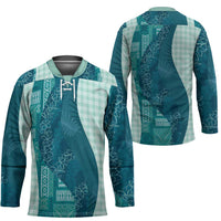 Polynesian Tribal Pattern Patchwork Picturesque Hockey Jersey Oceanic LT7 - Polynesian Pride