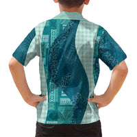 Polynesian Tribal Pattern Patchwork Picturesque Kid Hawaiian Shirt Oceanic LT7 - Polynesian Pride